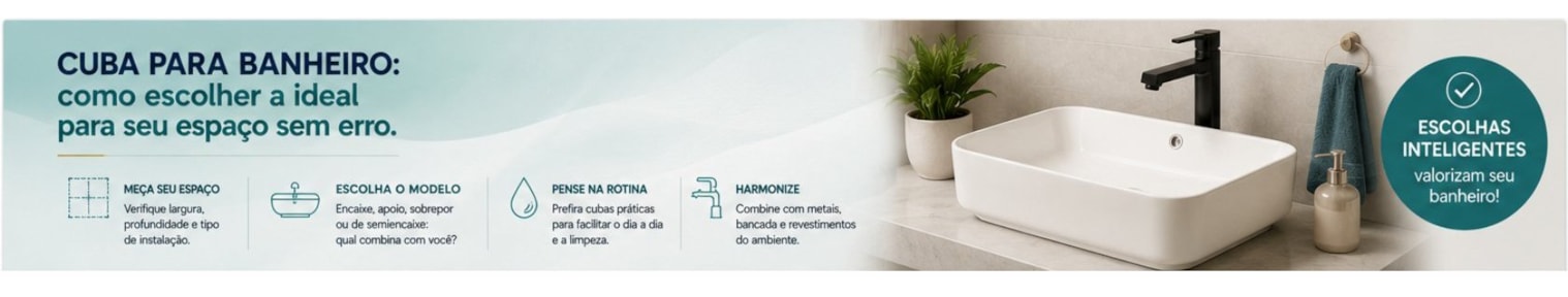 Cuba para banheiro: como escolher a ideal para seu espaço sem erro Cuba para banheiro: como escolher a ideal para seu espaço sem erro