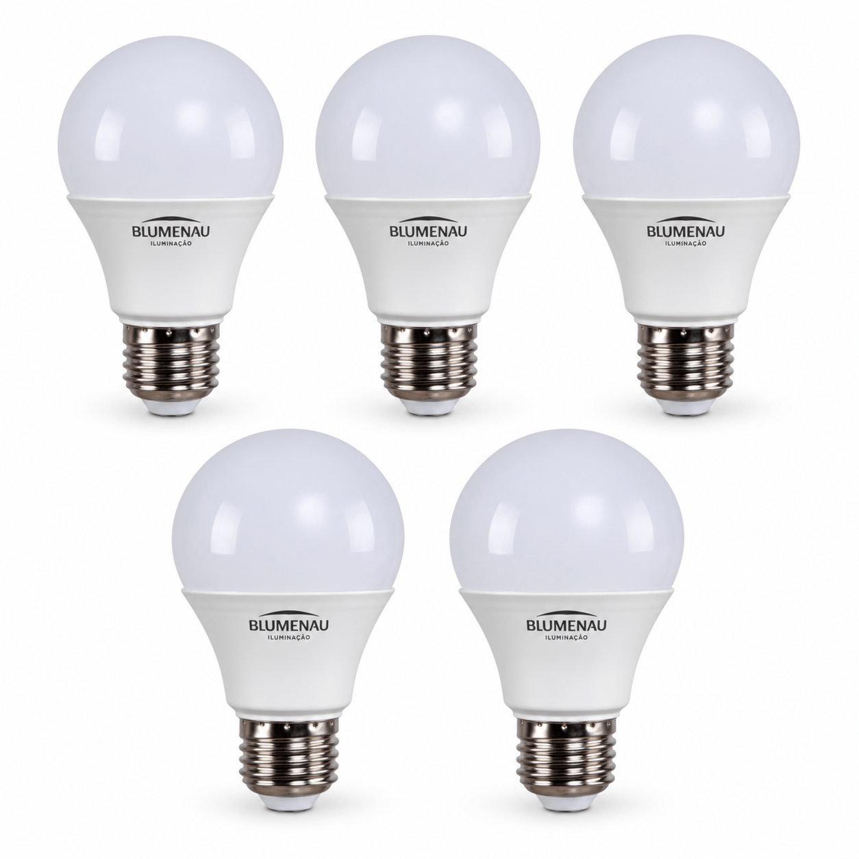 Kit 5 Lâmpadas LED Blumenau A60 9W 6500K E27