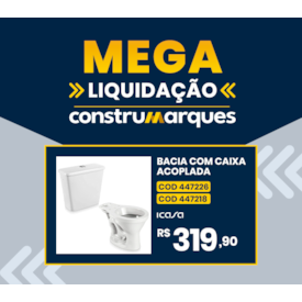 Kit Vaso Sanitário Bacia + Caixa Acoplada Icasa Sabara Branco