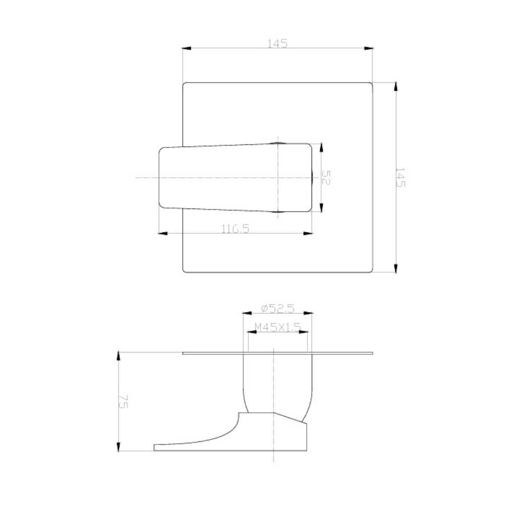 Acabamento Monocomando Dax Iguaçu para Chuveiro Base Deca Black - DAX-4994-IG-BL