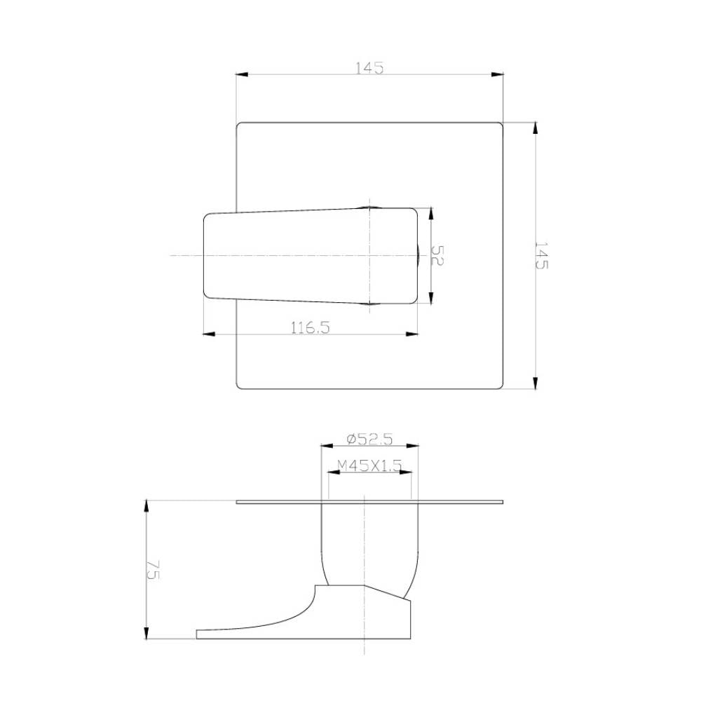 Acabamento Monocomando Dax Iguaçu para Chuveiro Base Deca Cinza - DAX-4994-IG-GR