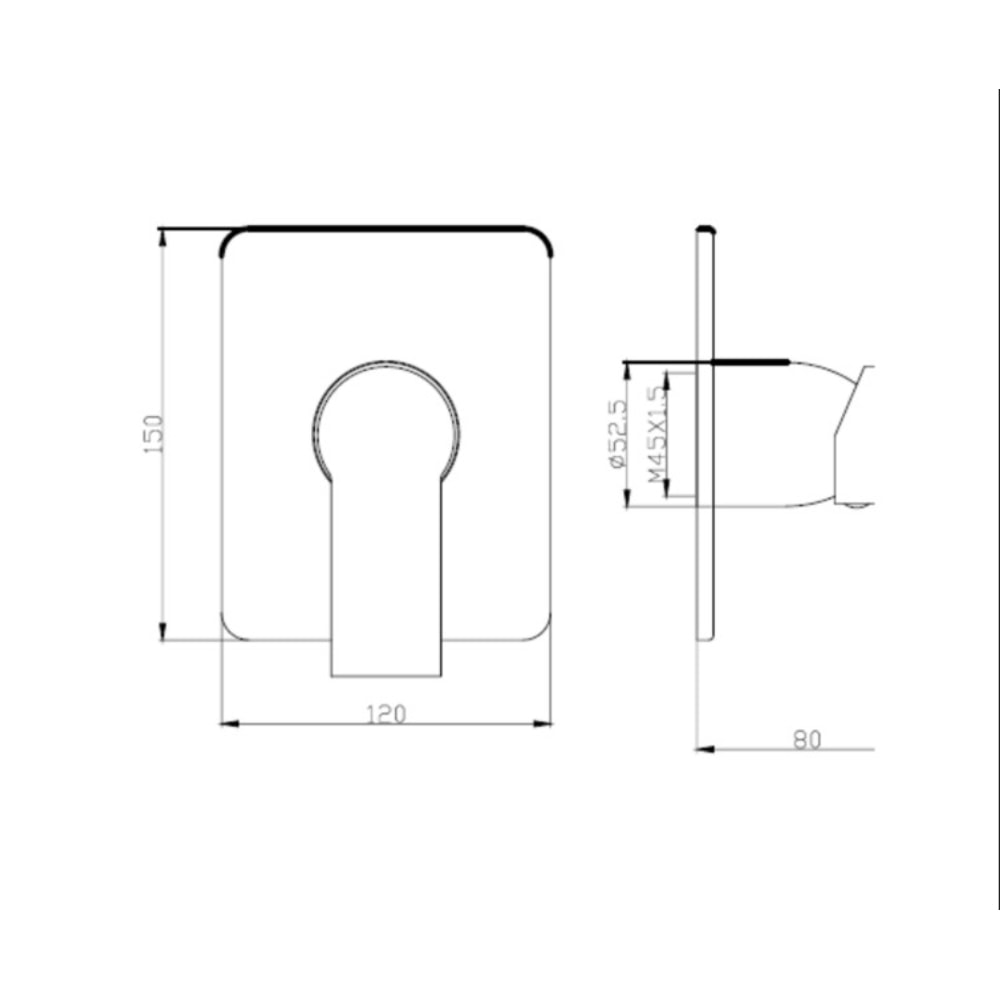 Acabamento Monocomando Dax Mendoza para Chuveiro Rose Gold - DAX-4994-MZ-RG