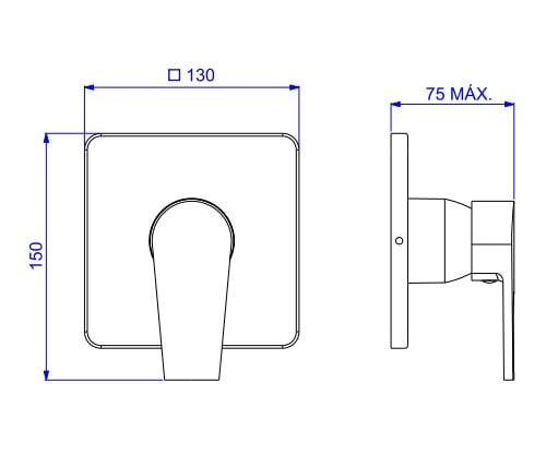 Acabamento Monocomando Deca Level Alta e Baixa Pressão Para Chuveiro Red Gold - 4993.GL26.CHU.RD