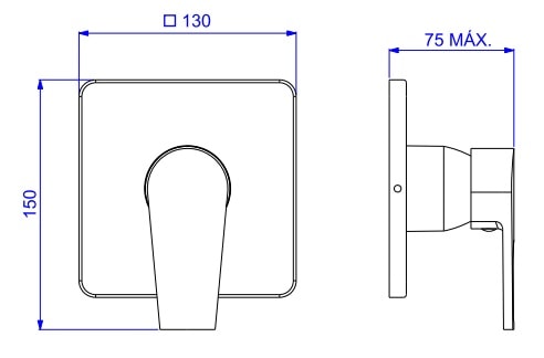 Acabamento Monocomando Deca Level para Ducha Higiênica Red Gold - 4993.GL26.ACT.RD