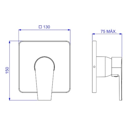 Acabamento Monocomando Deca Level para Ducha Higiênica Red Gold - 4993.GL26.ACT.RD