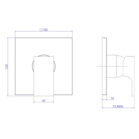 Acabamento Monocomando Deca Unic Para Chuveiro Black Matte - 4993.BL90.CHU.MT