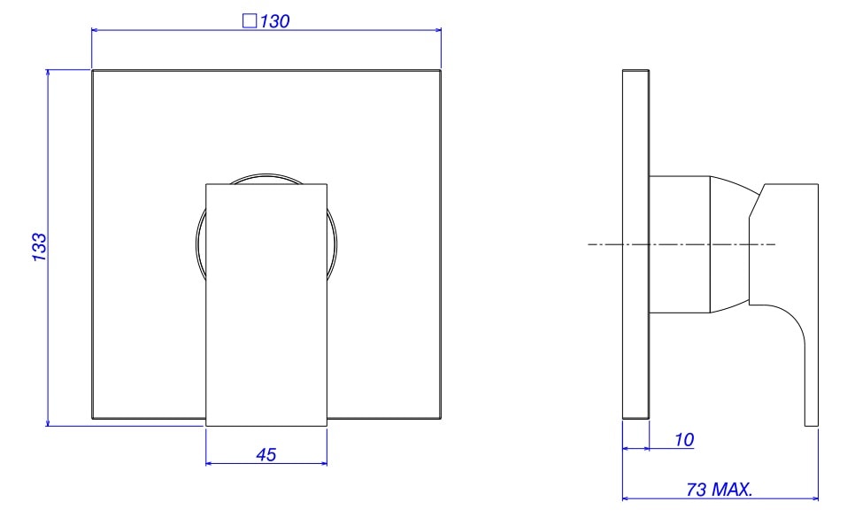 Acabamento Monocomando Deca Unic Para Chuveiro Black Matte - 4993.BL90.CHU.MT