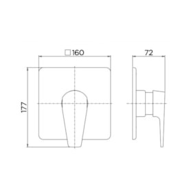 Acabamento Monocomando Docol Lift para Chuveiro Alta Pressão 1/2