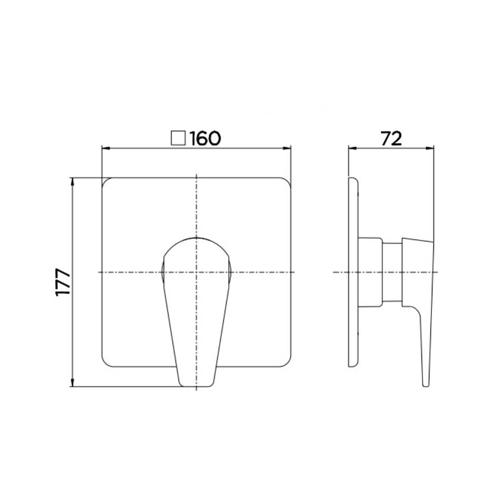 Acabamento Monocomando Docol Lift para Chuveiro Alta Pressão 1/2