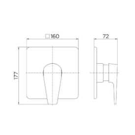 Acabamento Monocomando Docol Lift para Chuveiro Alta Pressão 1/2