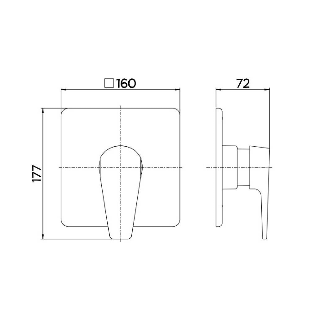 Acabamento Monocomando Docol Lift para Chuveiro Alta Pressão 1/2
