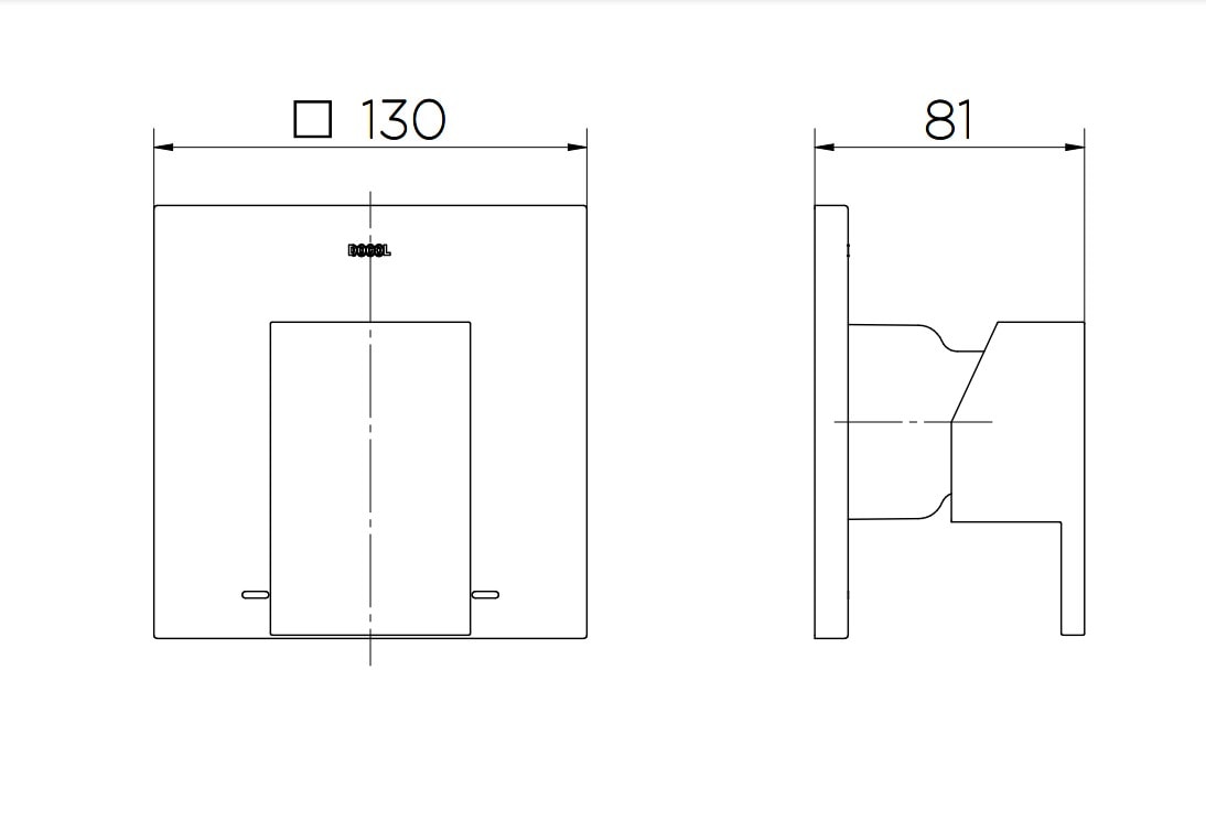 Acabamento Monocomando Docol New Edge / Minima para Chuveiro 3/4