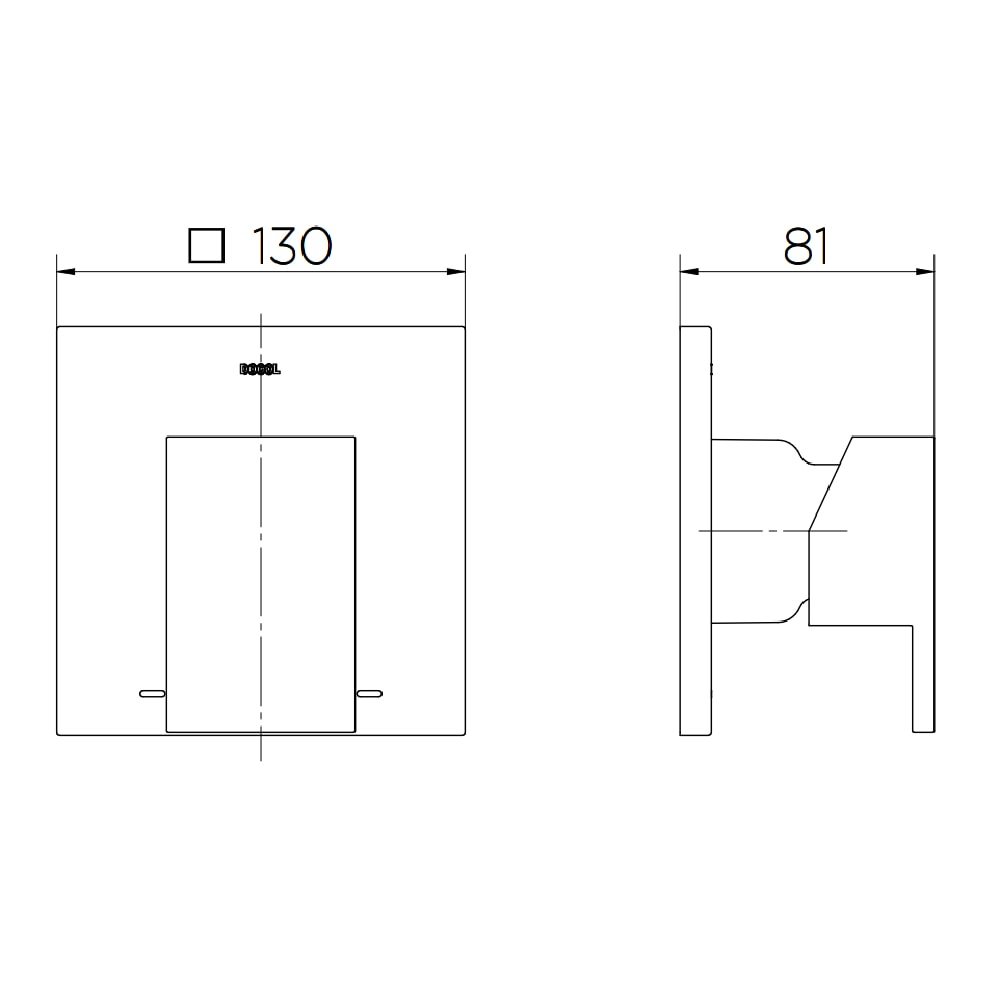 Acabamento Monocomando Docol New Edge / Minima para Chuveiro 3/4