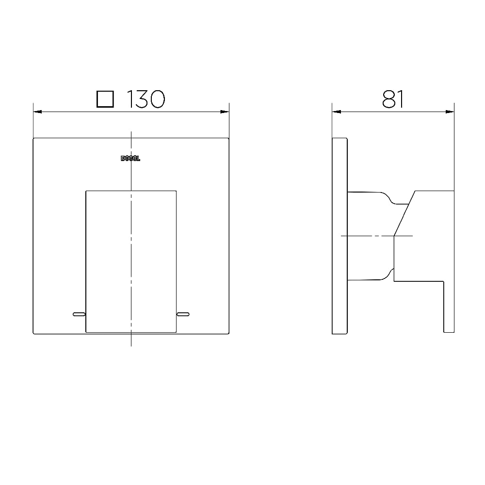 Acabamento Monocomando Docol New Edge/Minima Para Chuveiro 3/4