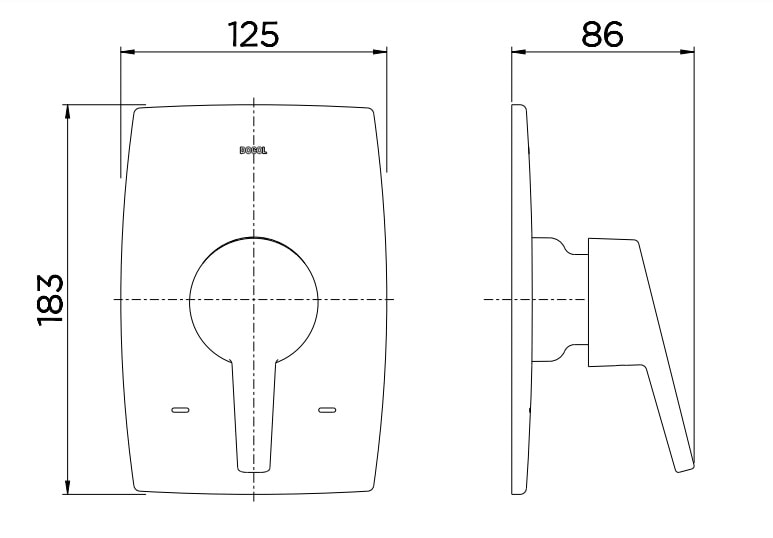 Acabamento Monocomando Docol Nexus para Chuveiro Baixa Pressão Cromado - 00502906