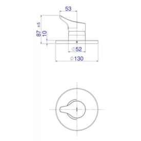 Acabamento Monocomando para Chuveiro Gama Cromado - 4993.C13.CHU