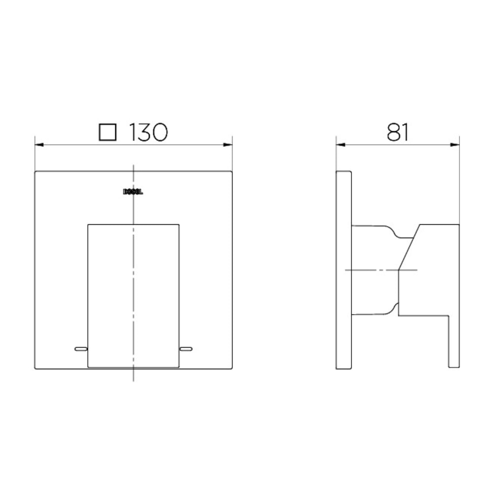 Acabamento monocomando para Registro Docol 3/4'' New Edge Cromado - 925906