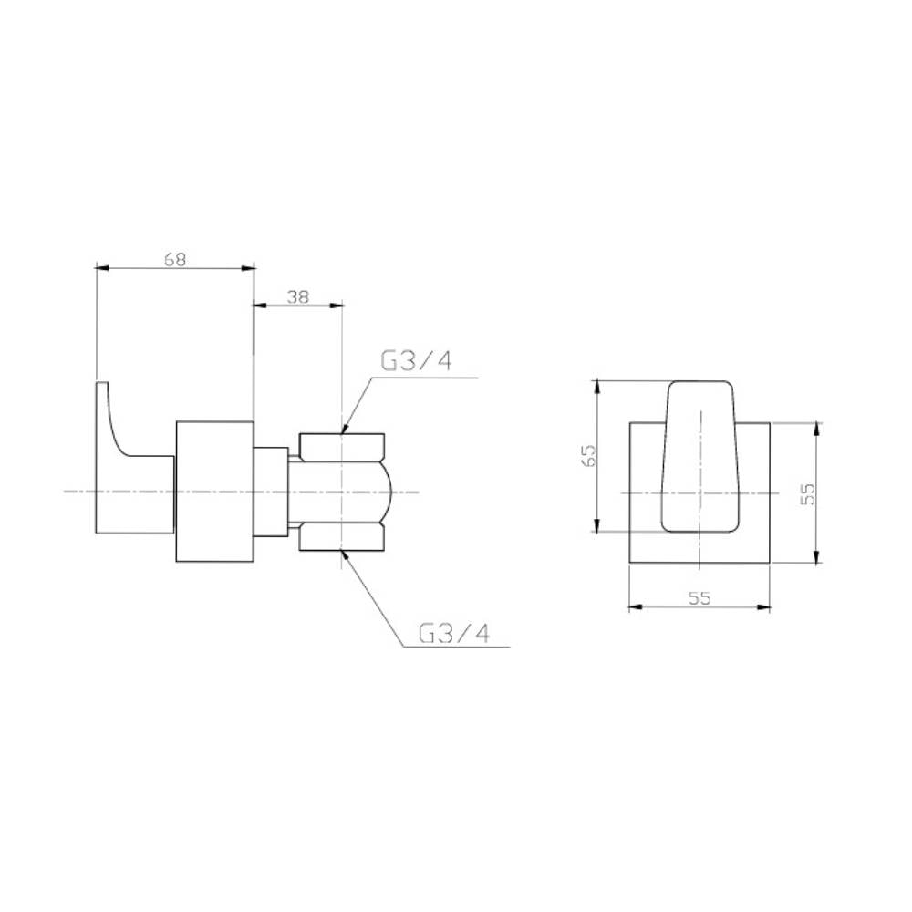 Acabamento para Registro Dax Iguaçu Base Deca Cinza - DAX-4916-IG-GR