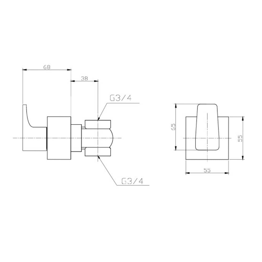 Acabamento para Registro Dax Iguaçu Base Deca Cromado - DAX-4916-IG-CR