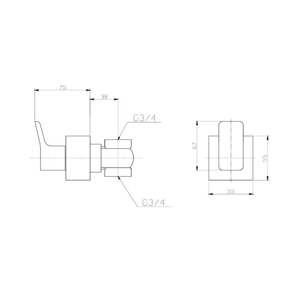Acabamento para Registro Dax Tamisa Base Deca Black - DAX-4916-TM-BL