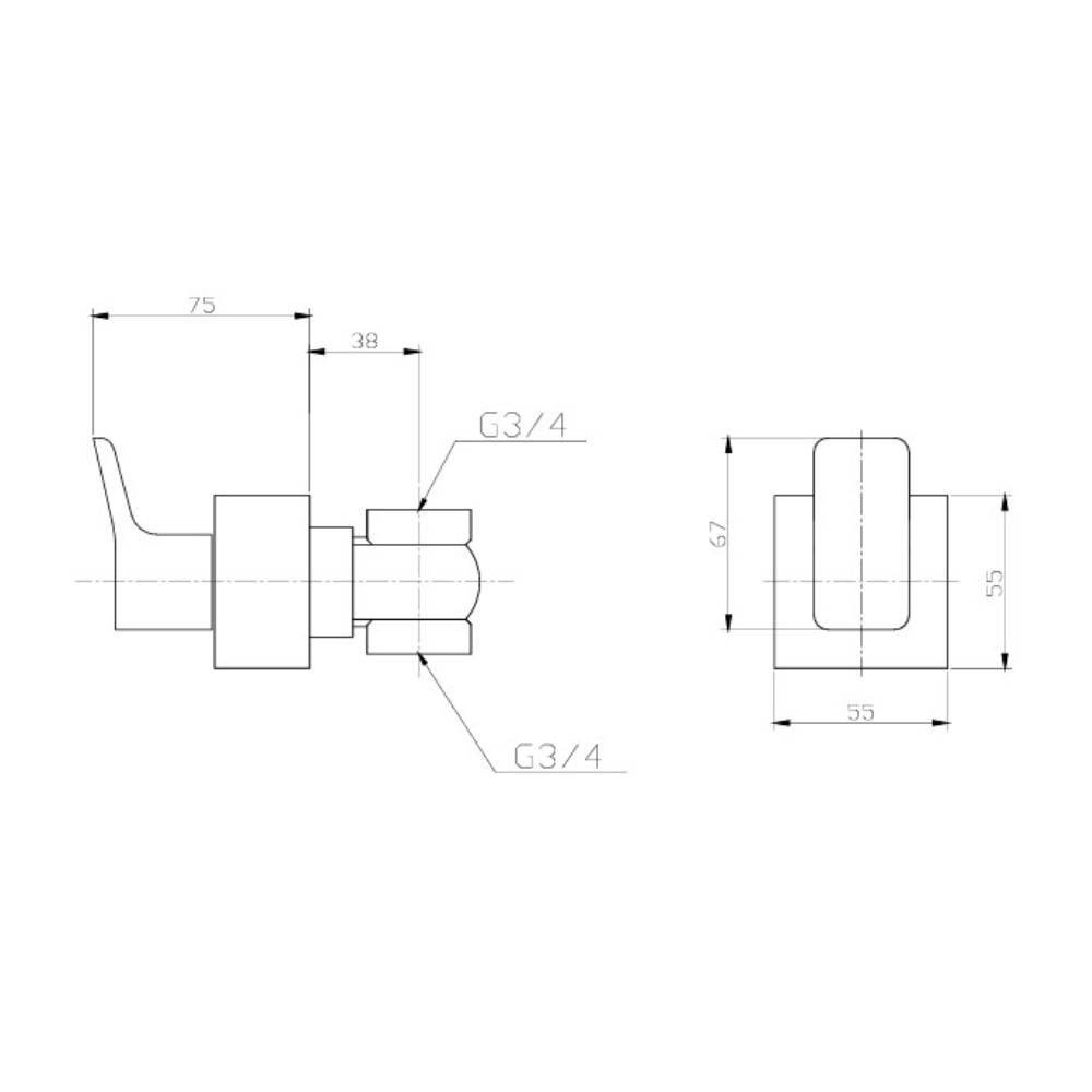 Acabamento para Registro Dax Tamisa Base Deca Cinza - DAX-4916-TM-GR