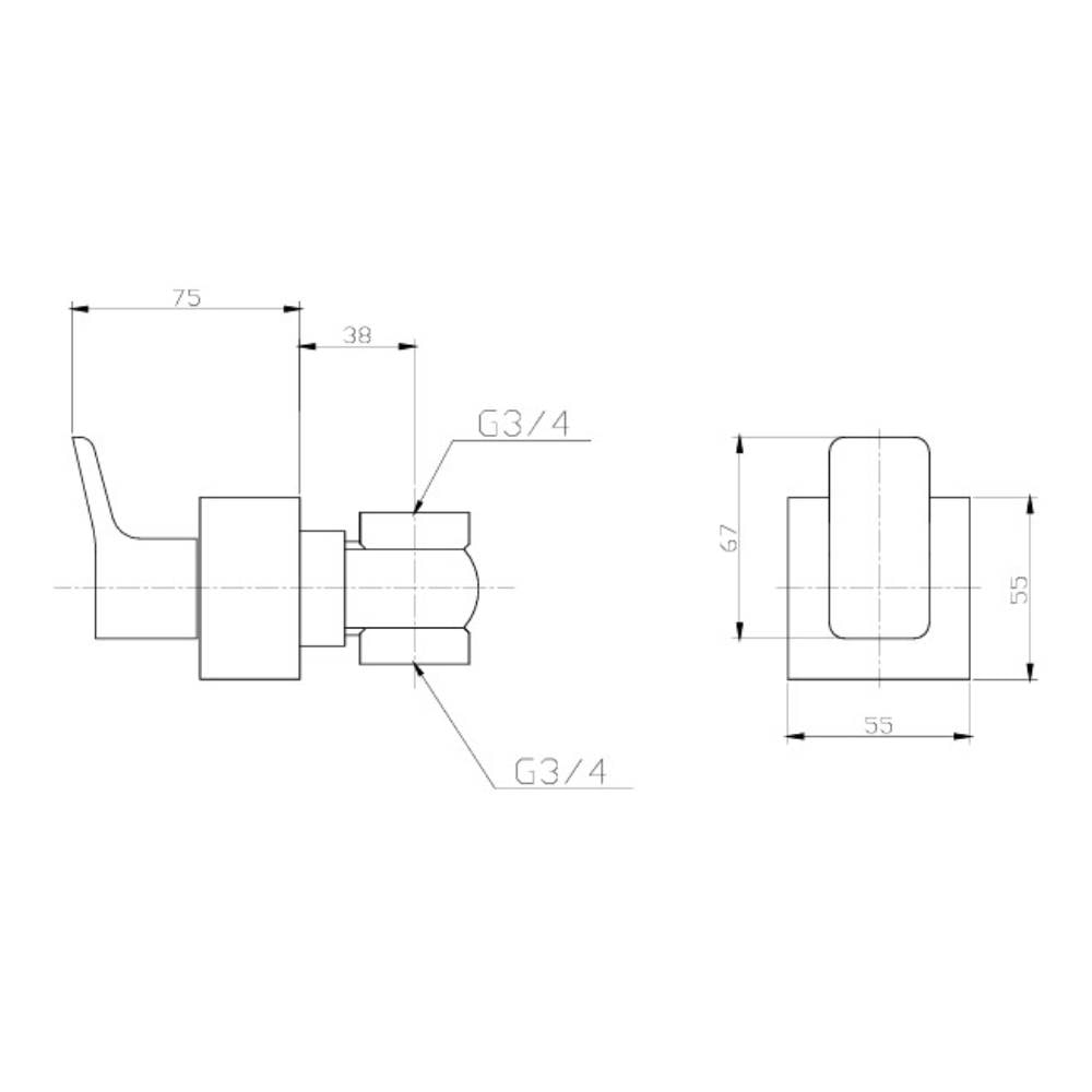 Acabamento para Registro Dax Tamisa Base Deca Cromado - DAX-4916-TM-CR