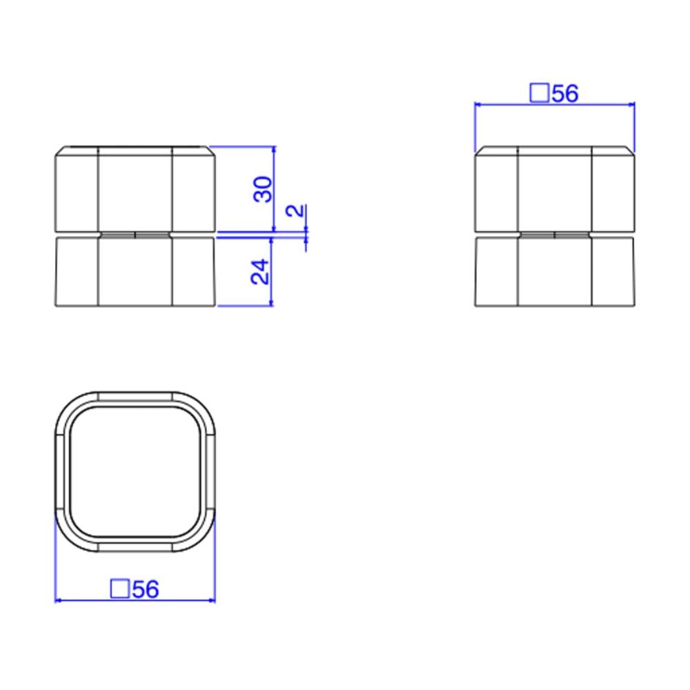 Acabamento para Registro de Pressão Base Deca You 1/2 3/4 Quadrado Cromado - 4916.C105.PQ