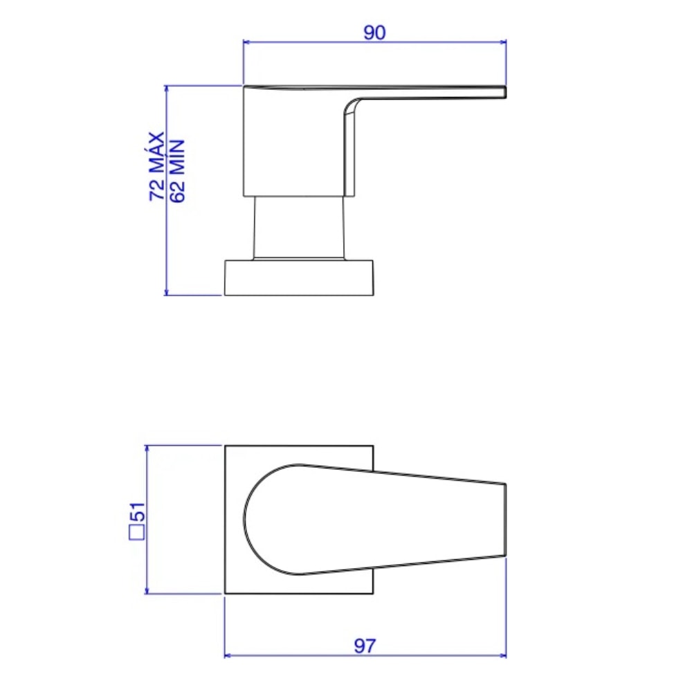 Acabamento para Registro de Pressão Deca Level Black Matte - 4916.BL26.PQ.MT