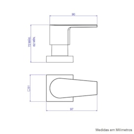 Acabamento para Registro Deca Level de Pressão 1/2