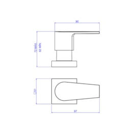 Acabamento para Registro Gaveta Deca Level 1/2