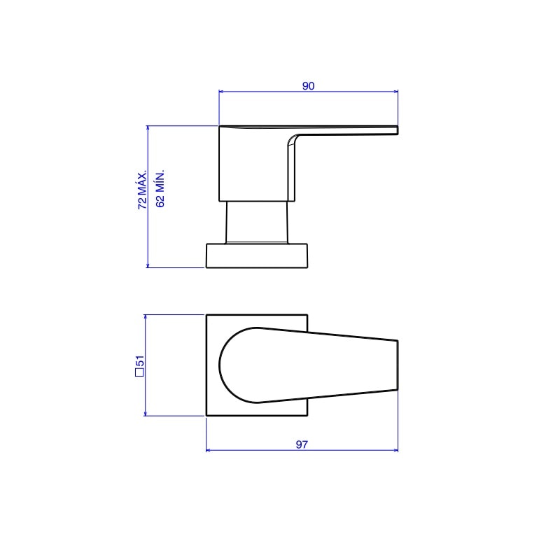 Acabamento para Registro Gaveta Deca Level 1/2