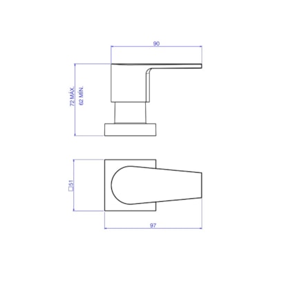 Acabamento para Registro Gaveta Deca Level 1/2