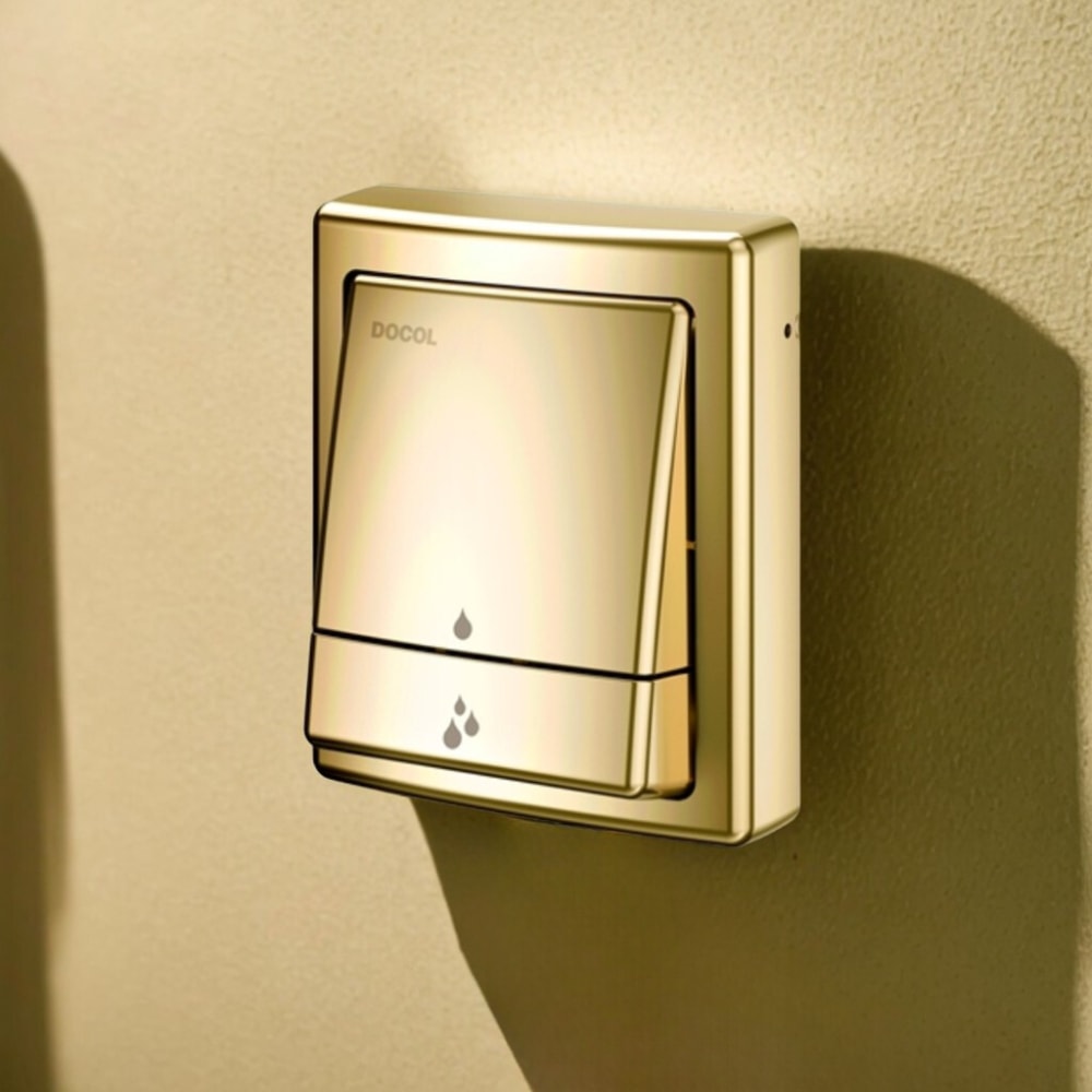 Acabamento Válvula de Descarga Docol Square Salvagua Ouro Polido - 449543