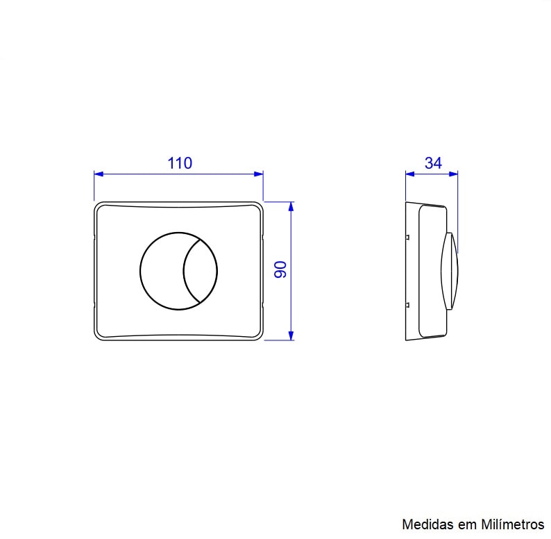 Acabamento Válvula de Descarga Hydra Duo com Conversor Hydra Max 1 1/2