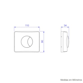 Acabamento Válvula de Descarga Hydra Duo com Conversor Hydra Max 1 1/2