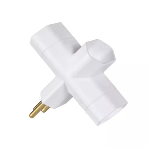 Adaptador de Tomada Margirius 2P+T 10A Branco - 15620