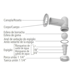Adaptador para máquina de Lavar Tigre - 26913519