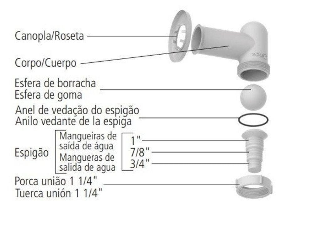 Adaptador para máquina de Lavar Tigre - 26913519