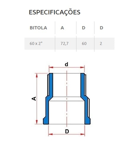 Adaptador Soldável PVC Tigre 60mm - 22000608