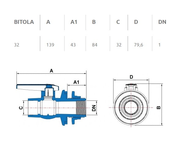 Adaptador Soldável PVC Tigre para Caixa d'Água com Registro 32mm 1