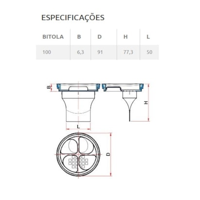 Anti Espuma para Ralo e Caixa Sifonada Tigre 100mm - 27161006
