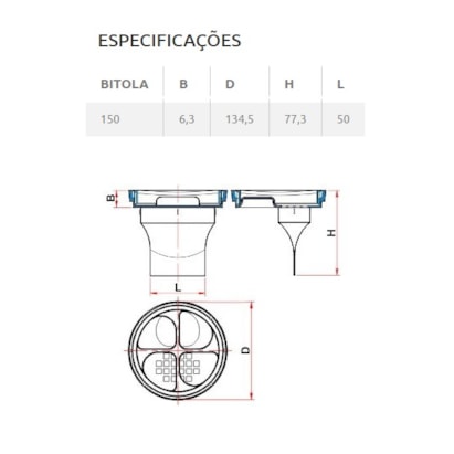 Anti Espuma para Ralo e Caixa Sifonada Tigre 150mm - 27161502