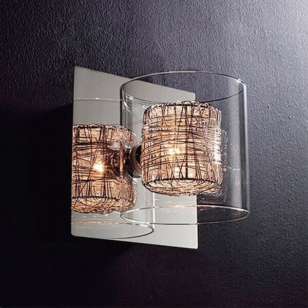 Arandela Bella em Aço com Vidro 1XG9 - HO110A