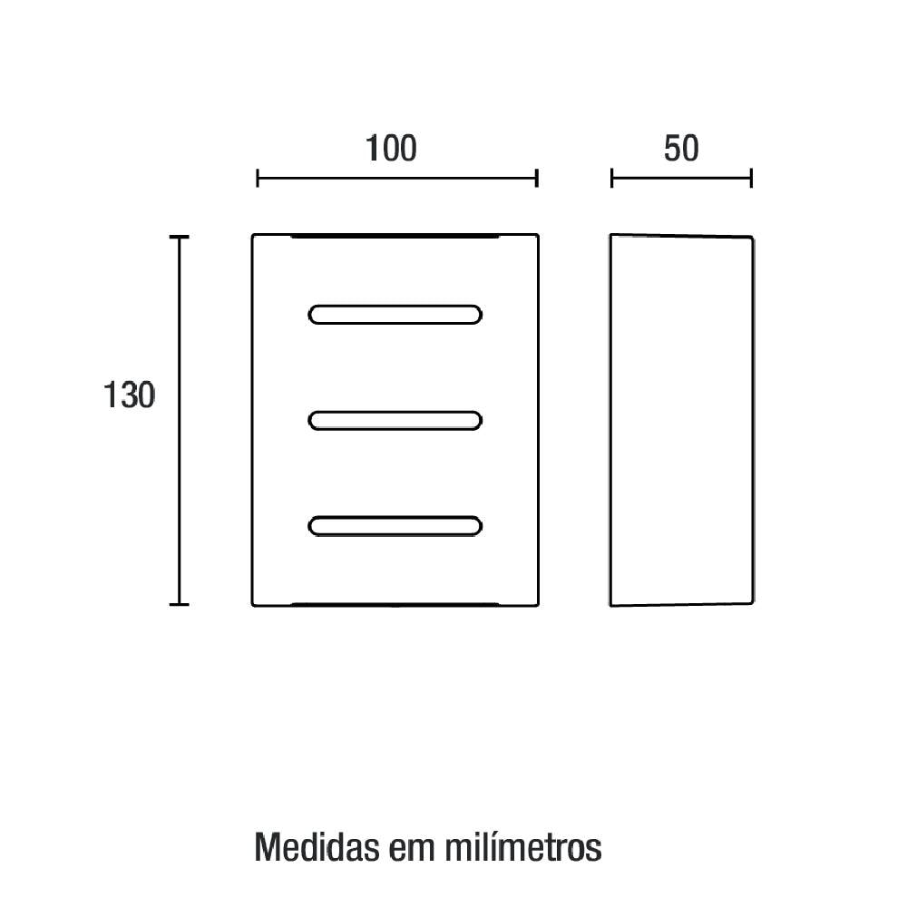 Arandela Blumenau Fussen 3 Aletas 2xG9 Preto Texturizado
