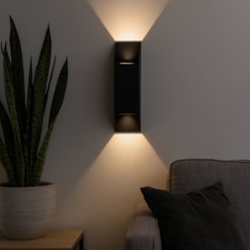 Arandela de Alumínio Ideal para 2 Lâmpadas GU10 Preto - 112