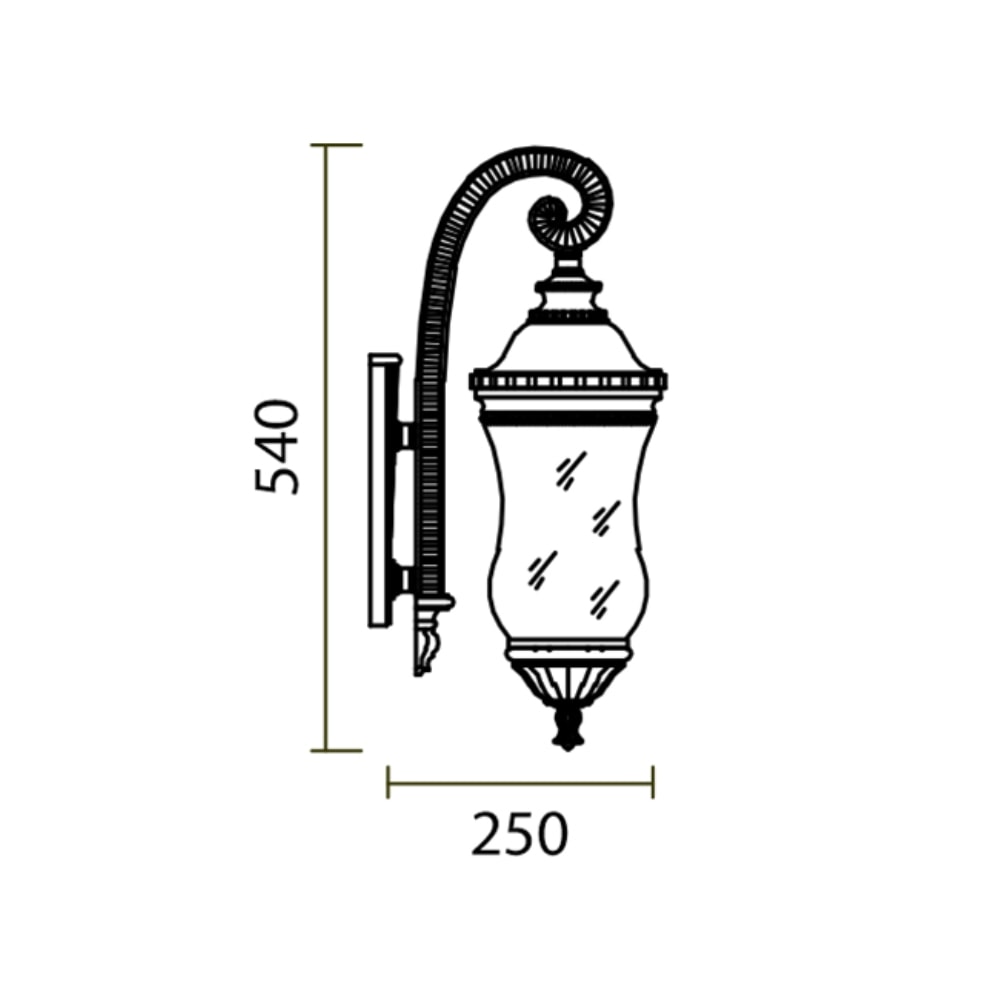 Arandela Evoled Com Vidro Ambar 2L - LO-1271