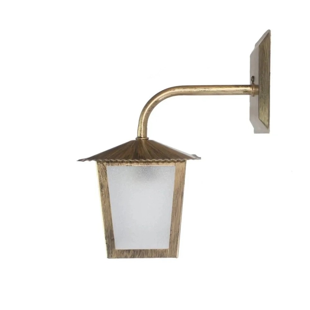 Arandela Ideal Colonial Quadrada de Aço Ouro Velho - L-2-B