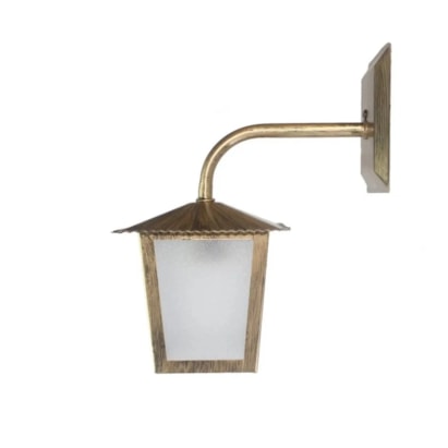 Arandela Ideal Colonial Quadrada de Aço Ouro Velho - L-2-B