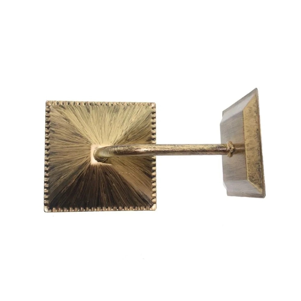 Arandela Ideal Colonial Quadrada de Aço Ouro Velho - L-2-B