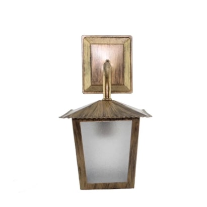 Arandela Ideal Colonial Quadrada de Aço Ouro Velho - L-2-B